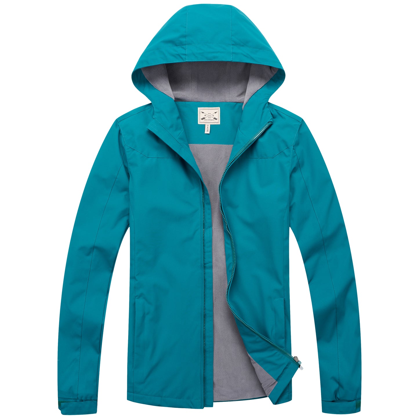 Ladies Fleece Lined Rain Jacket - Beige - Blu Apparel