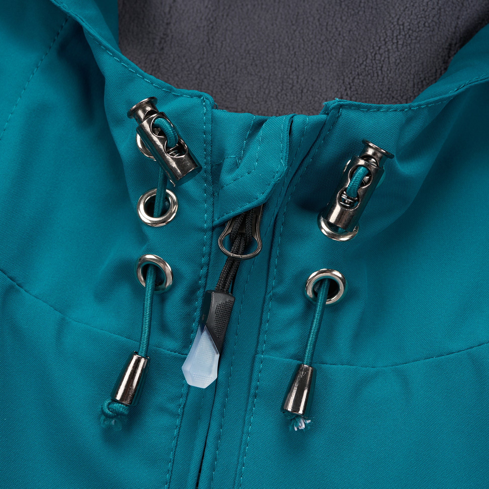 Ladies Fleece Lined Rain Jacket - Teal - Blu Apparel