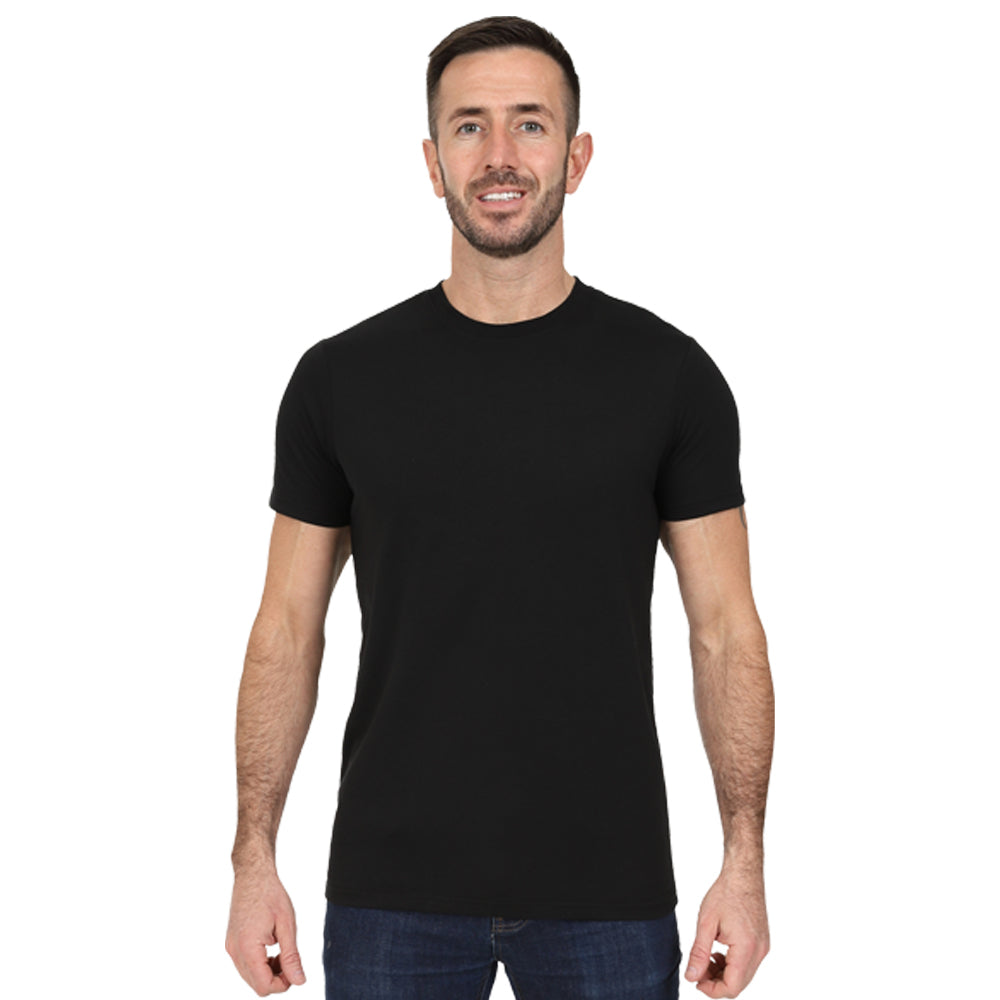 Men s 5 Pack Crew Neck Plain T Shirt Black