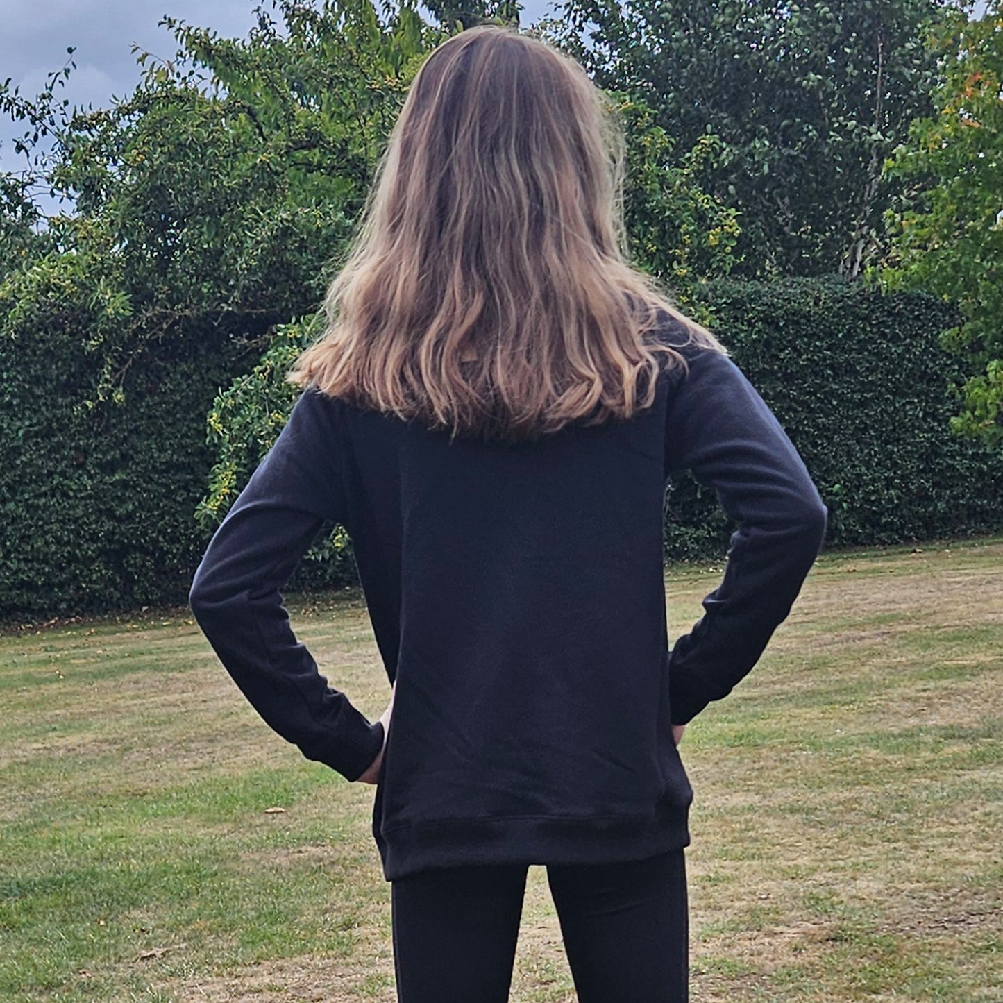 Kids Premium Crew Neck Sweater - Black