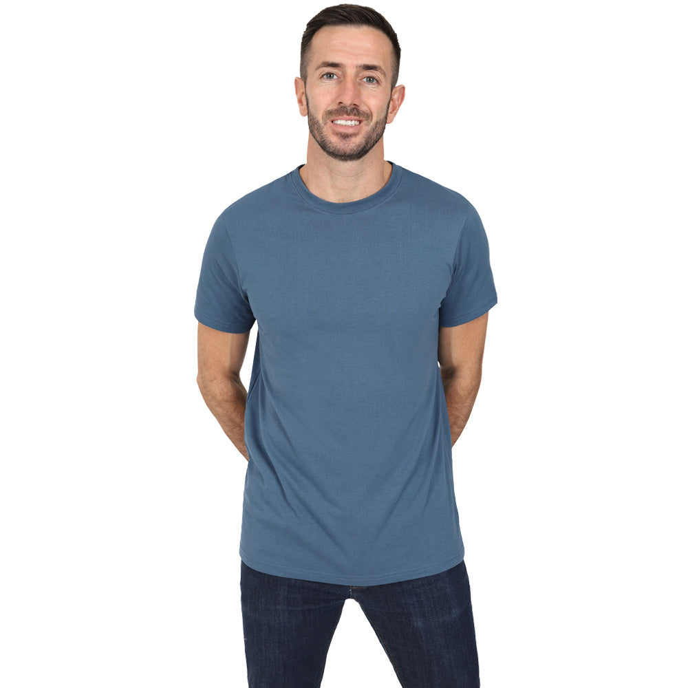 Men's 5 Pack Crew Neck Plain T-Shirt - Mixed Colours