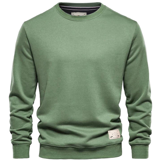 Men's Premium Cotton Crew Neck Sweater - Green