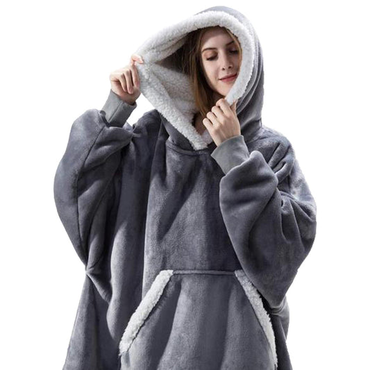 Oversized Hooded Blanket - Grey