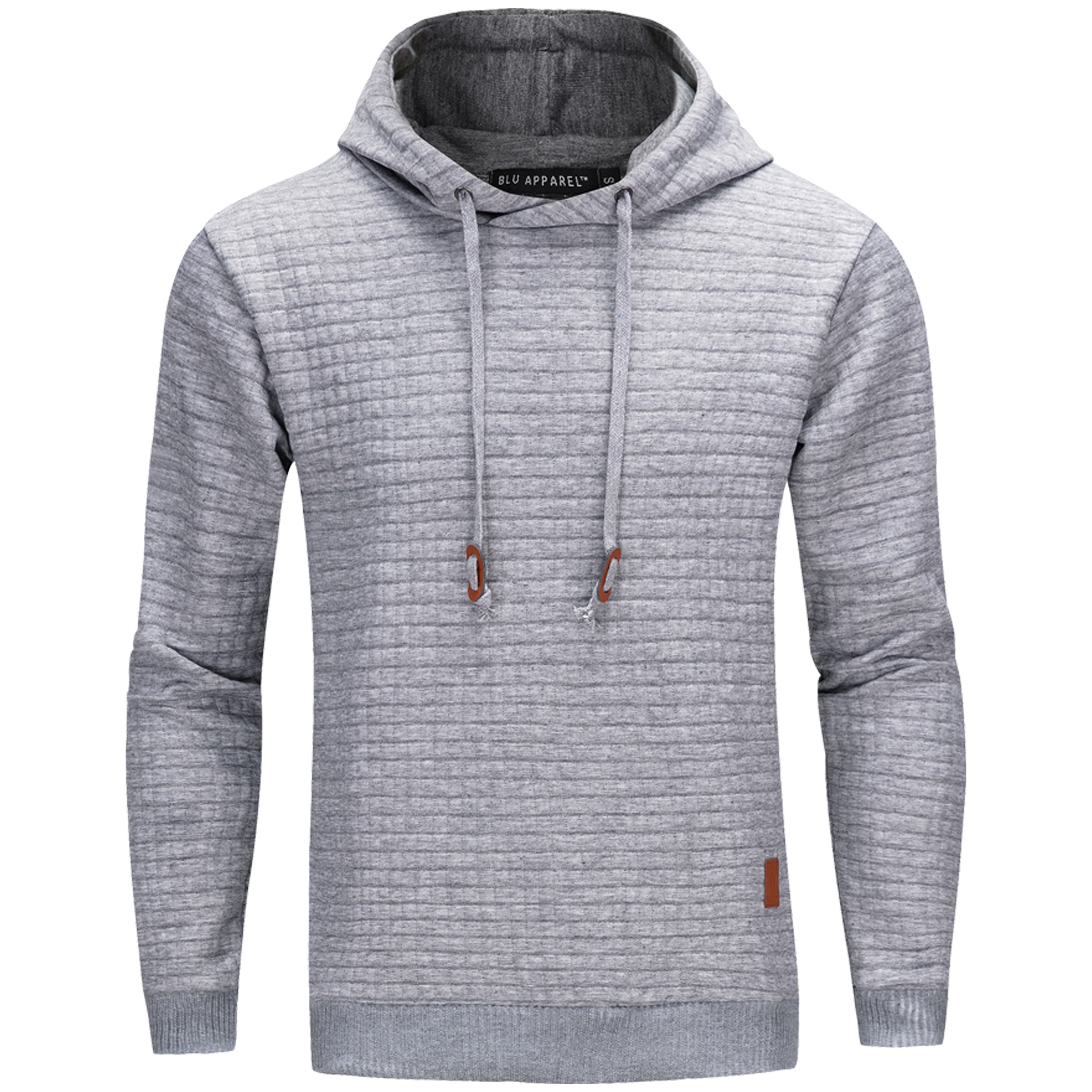 Men s Overhead Textured Hoodie Grey