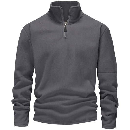 Mens 1/4 Zip Fleece Jumper - Grey