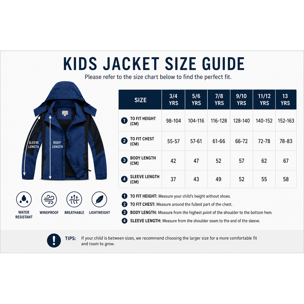 Kids Contrast Panel Rain Jacket - Charcoal