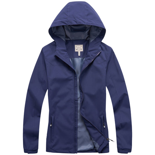 Ladies Waterproof Rain Jacket - Navy