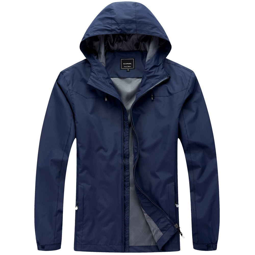 Men's Lightweight Rain Jacket Navy - Main Image