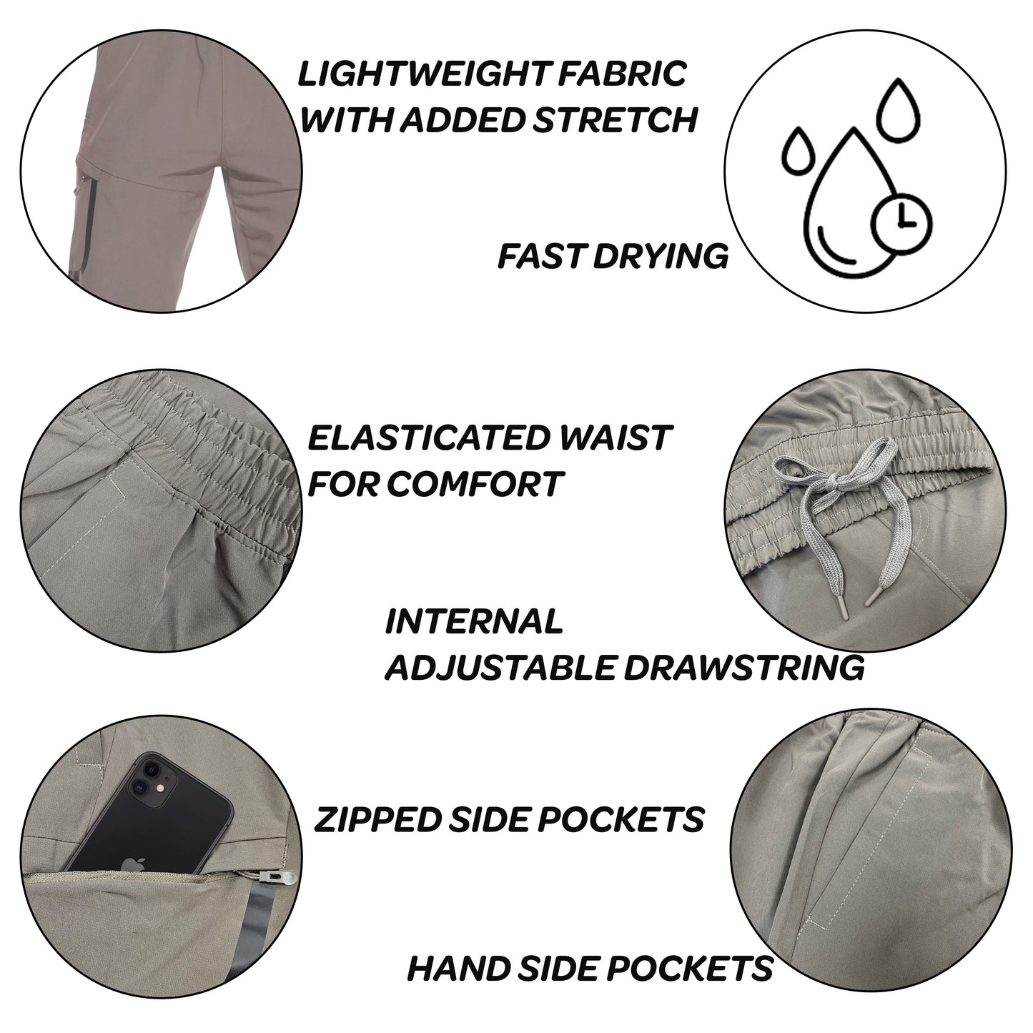 Men's Outdoor / Sports Shorts - Charcoal