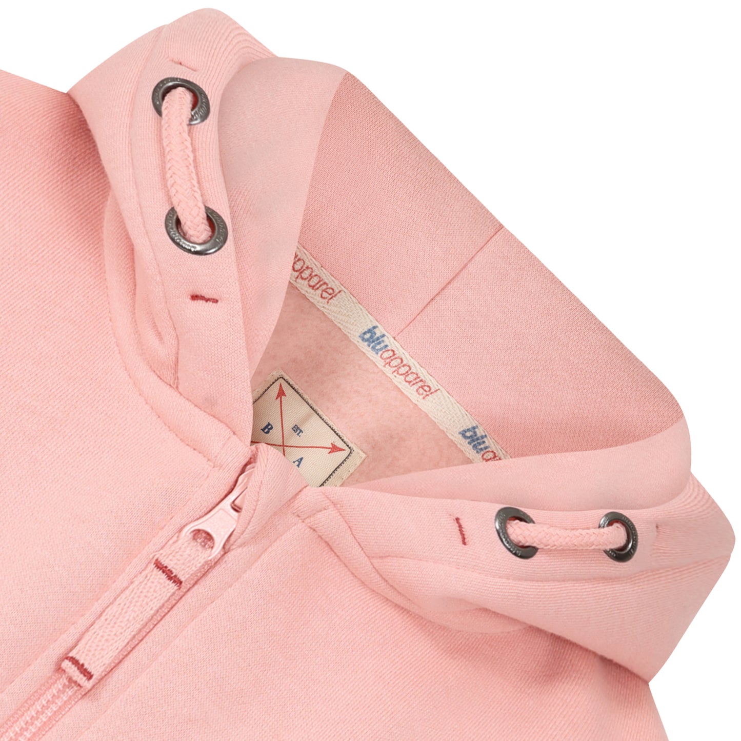 Kids Full Zip Fleece Lined Hoodie - Pink