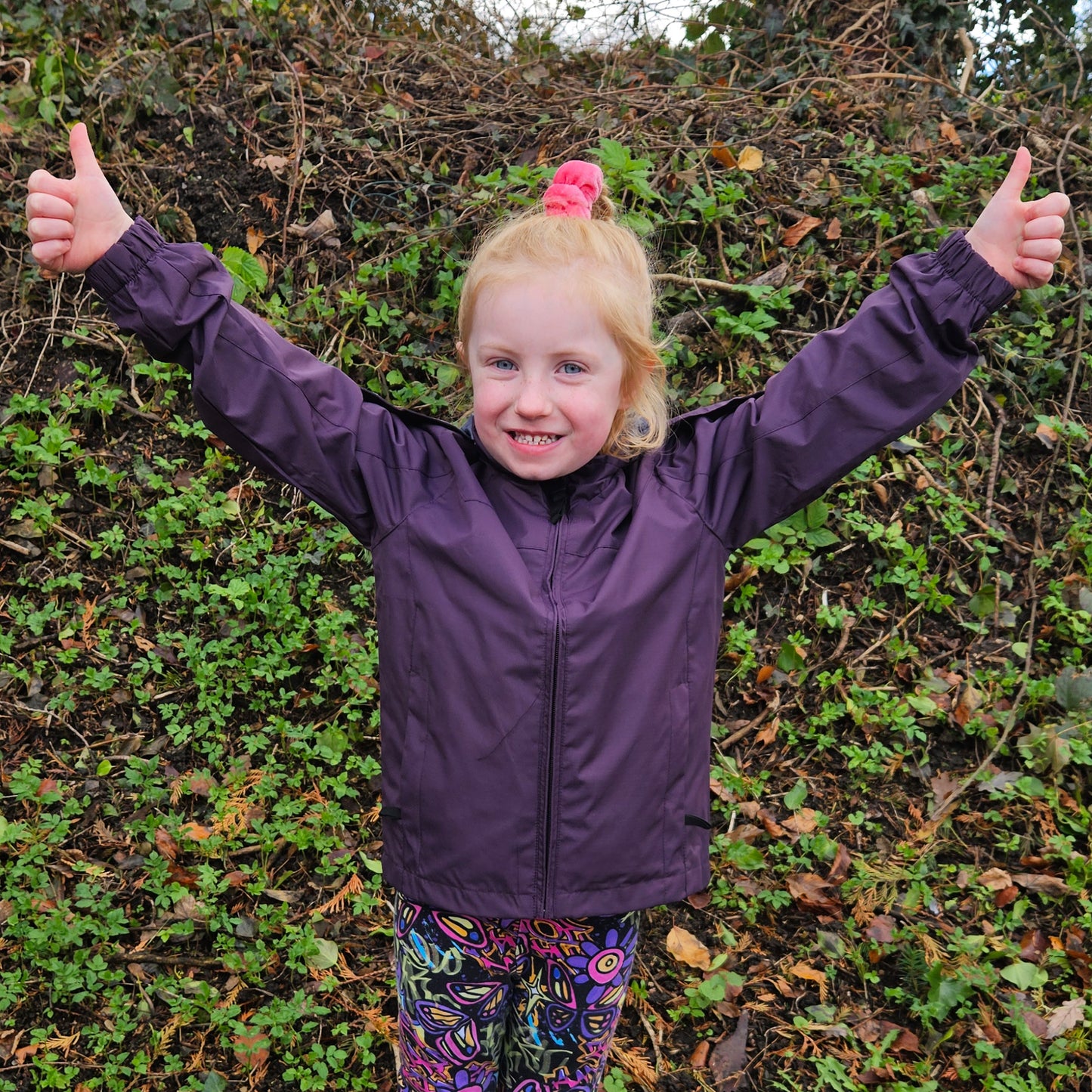 Kids Waterproof Rain Jacket - Purple