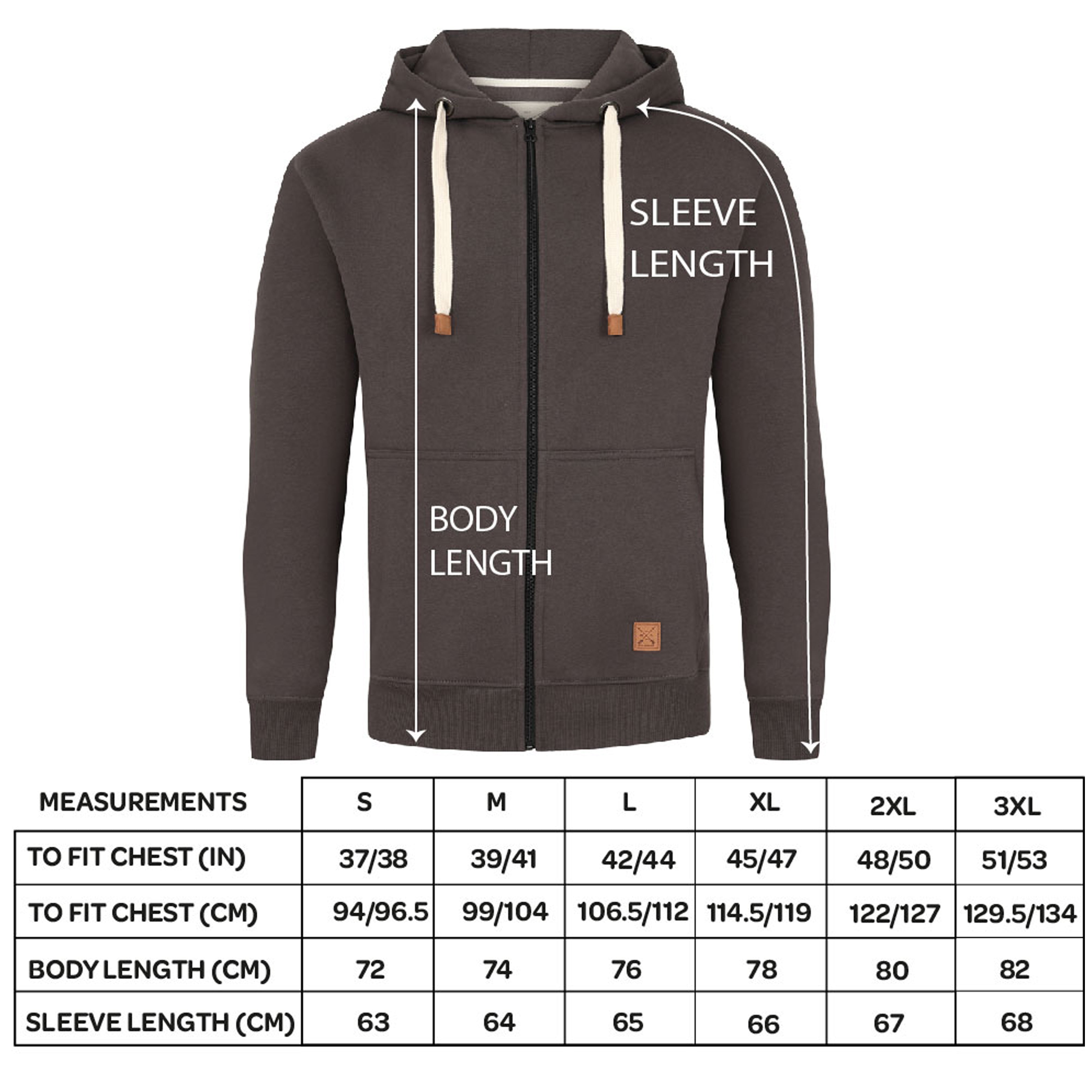 Mens full clearance zip fleece hoodie